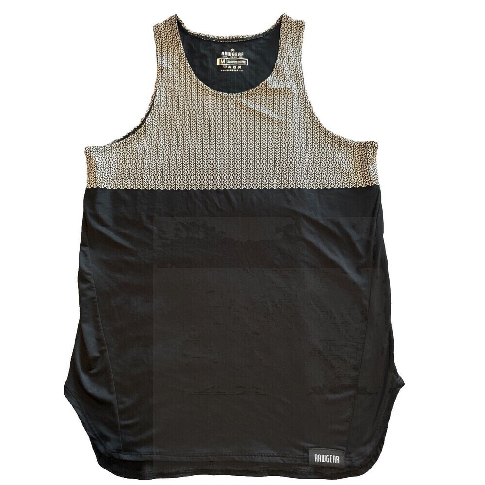Men’s RawGear Bradley Martyn Geometric‎ Dri Fit Tank Top Black White Size Med